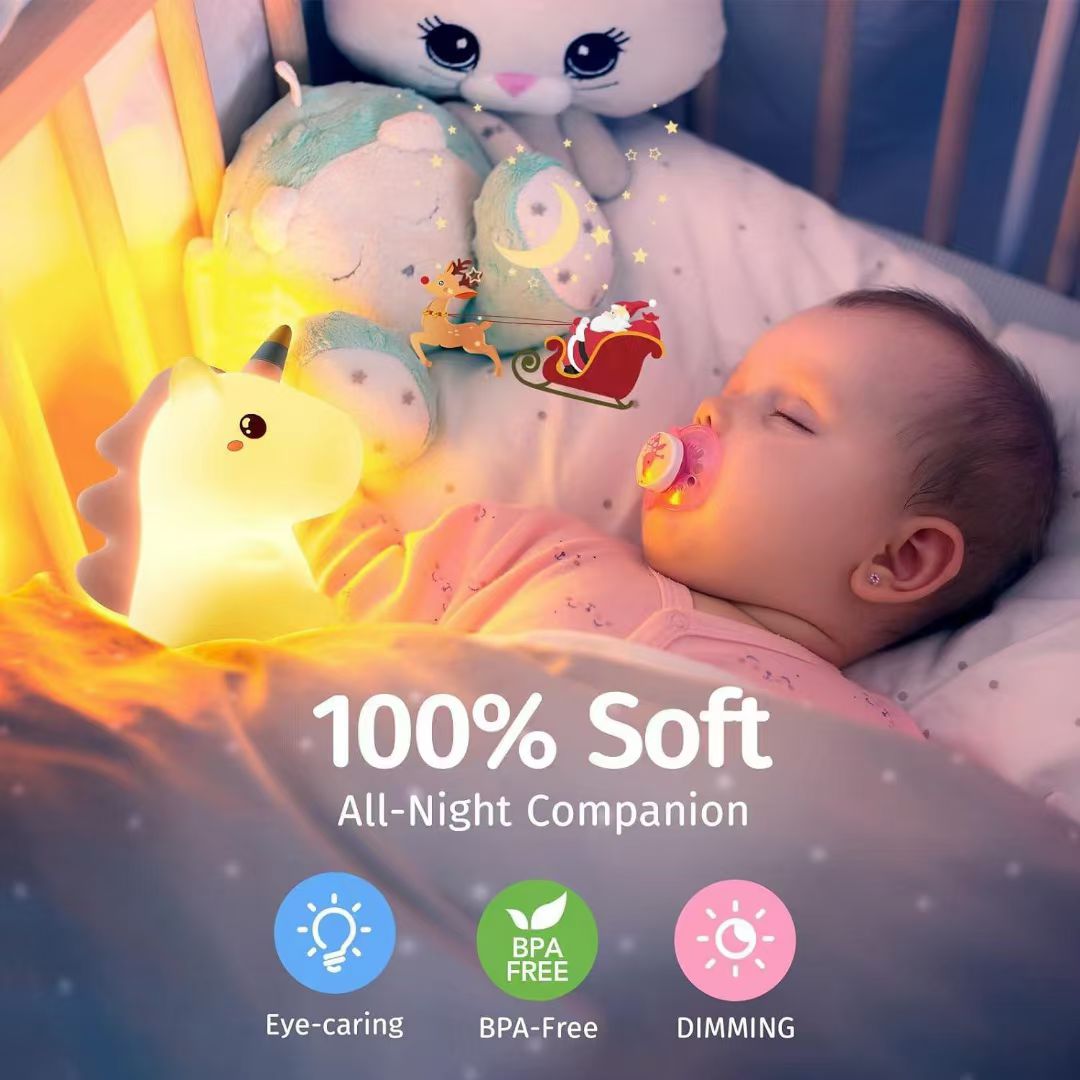 Children's night light, silicone night light, unicorn light, color-changing, direct sales from domestic and foreign manufacturers Application Scenario