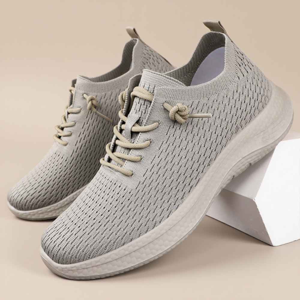 Men's shoes, casual shoes, breathable single shoes, cross-border couple shoes, fashionable and trendy lace-up, fly-woven soft-soled running shoes, consignment Specification drawing