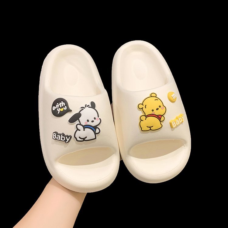 The "Lazy one-shoulder Girl" of the Internet celebrity in the summer of 2025 Korean Instagram cartoon girl, candy-colored beach bathroom home slippers full figure