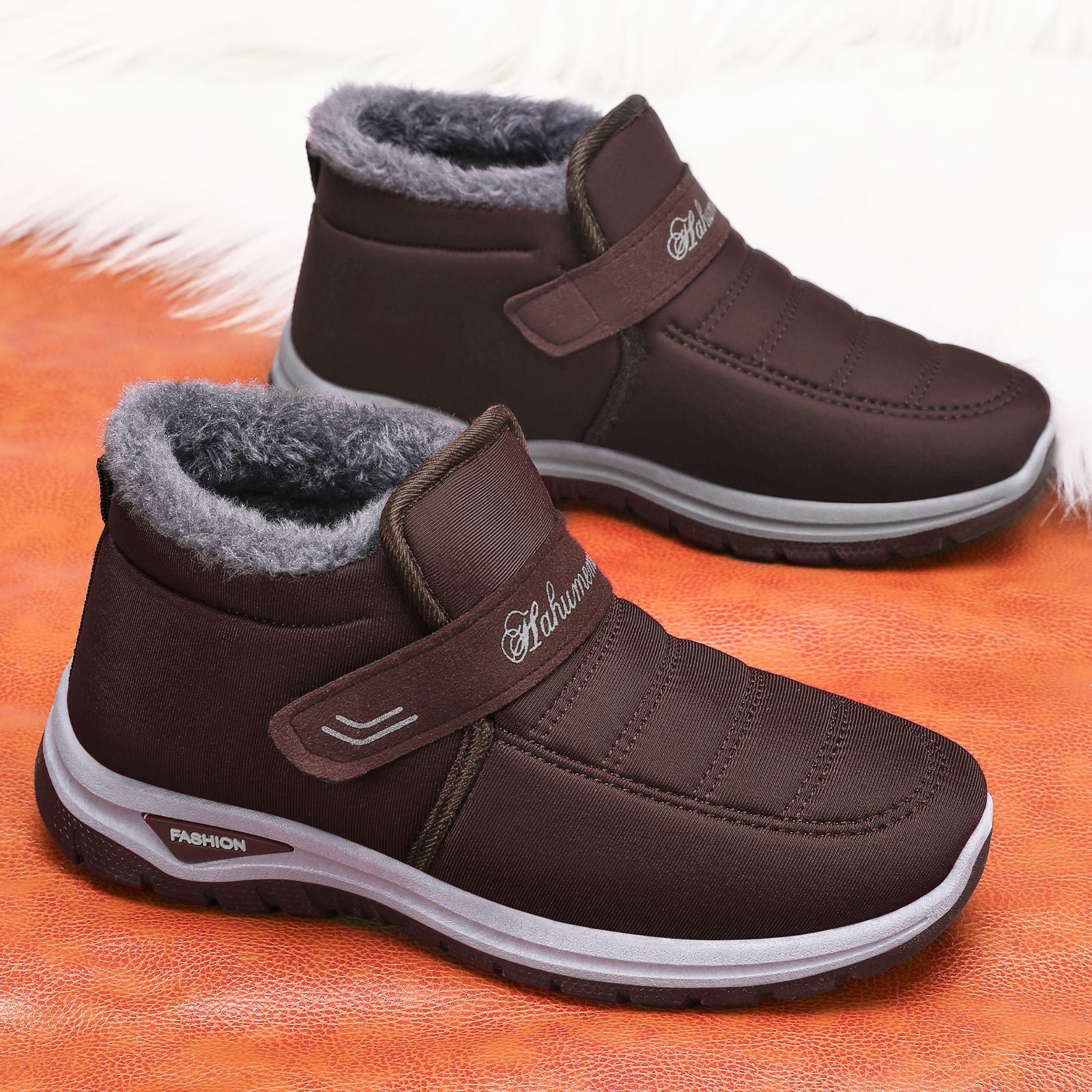 Winter 2025 cotton shoes for export, new women's fleece warm snow boots, parents' shoes, cross-border wholesale, casual cotton boots details Picture