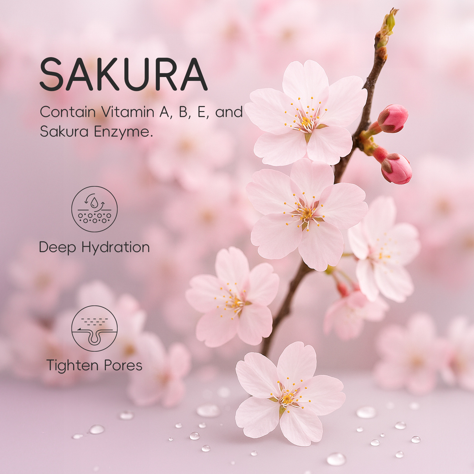 Laikou Cherry Blossom Essence Eye Cream 15g Hydrating and moisturizing skin Care products, English packaging, cross-border supply Application Scenario