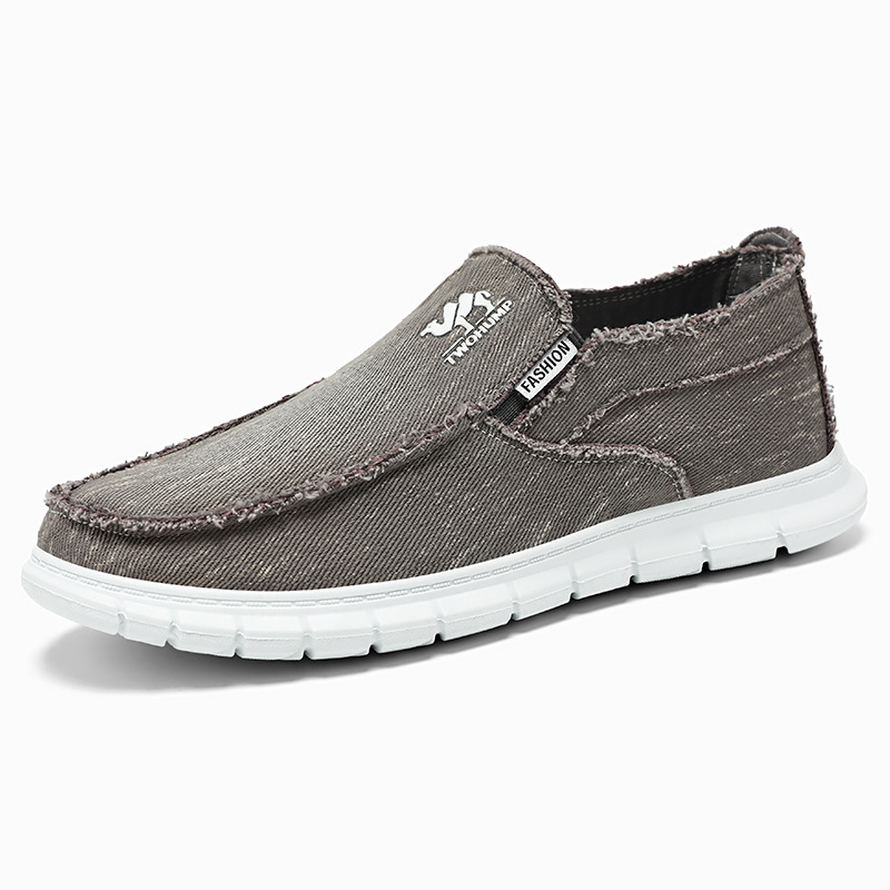 New men's shoes, old Beijing cloth shoes, breathable and versatile canvas shoes, soft soles, durable, one-step men's dad shoes Item Picture