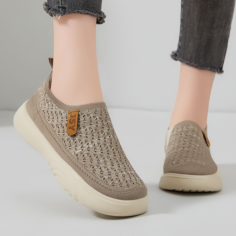This is a versatile autumn collection of Fei-woven breathable and non-smelly casual shoes, soft-soled sports shoes, and mesh breathable women's shoes Specification drawing