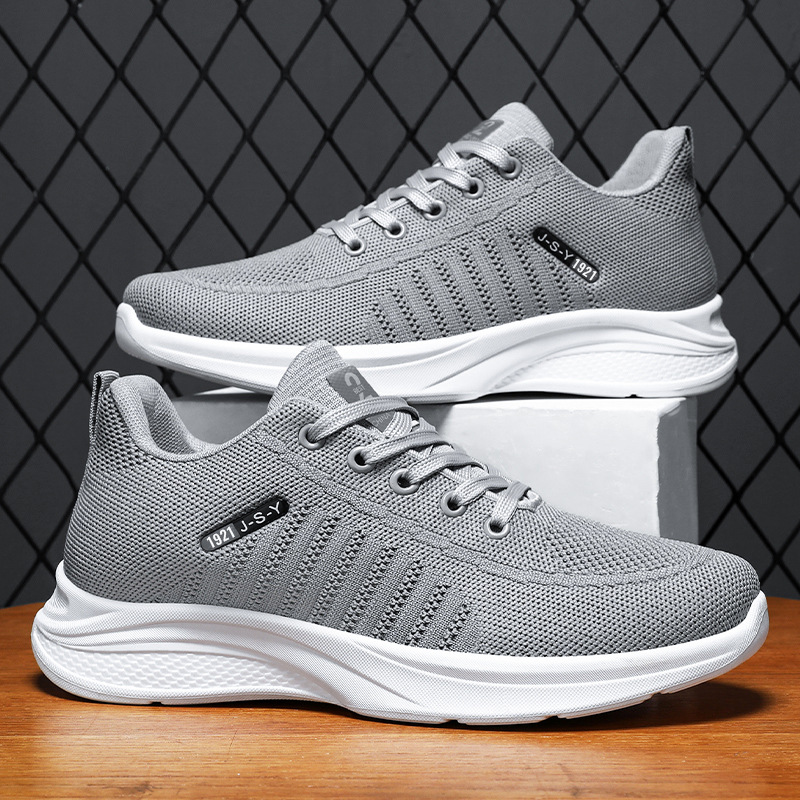 Men's autumn new style Feizhu mesh breathable single shoes factory direct sales soft-soled comfortable casual shoes men's shoes sports shoes details Picture