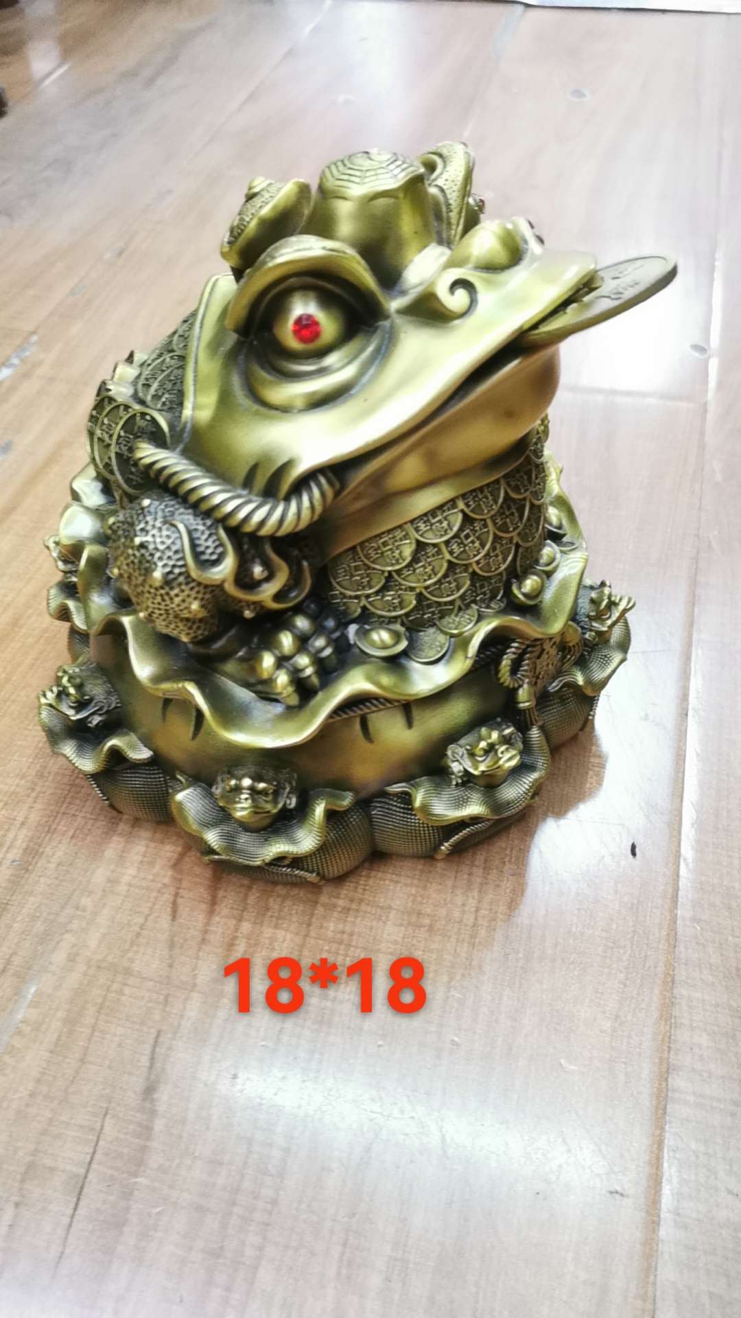 铜器材料蟾蜍，三角蟾蜍，招财，摆件