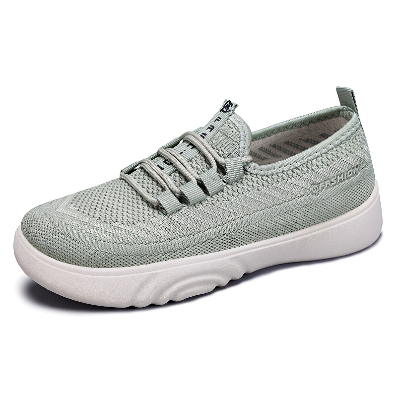 New autumn versatile fei-woven breathable women's shoes, mesh mom shoes, soft-soled comfortable casual shoes Item Picture
