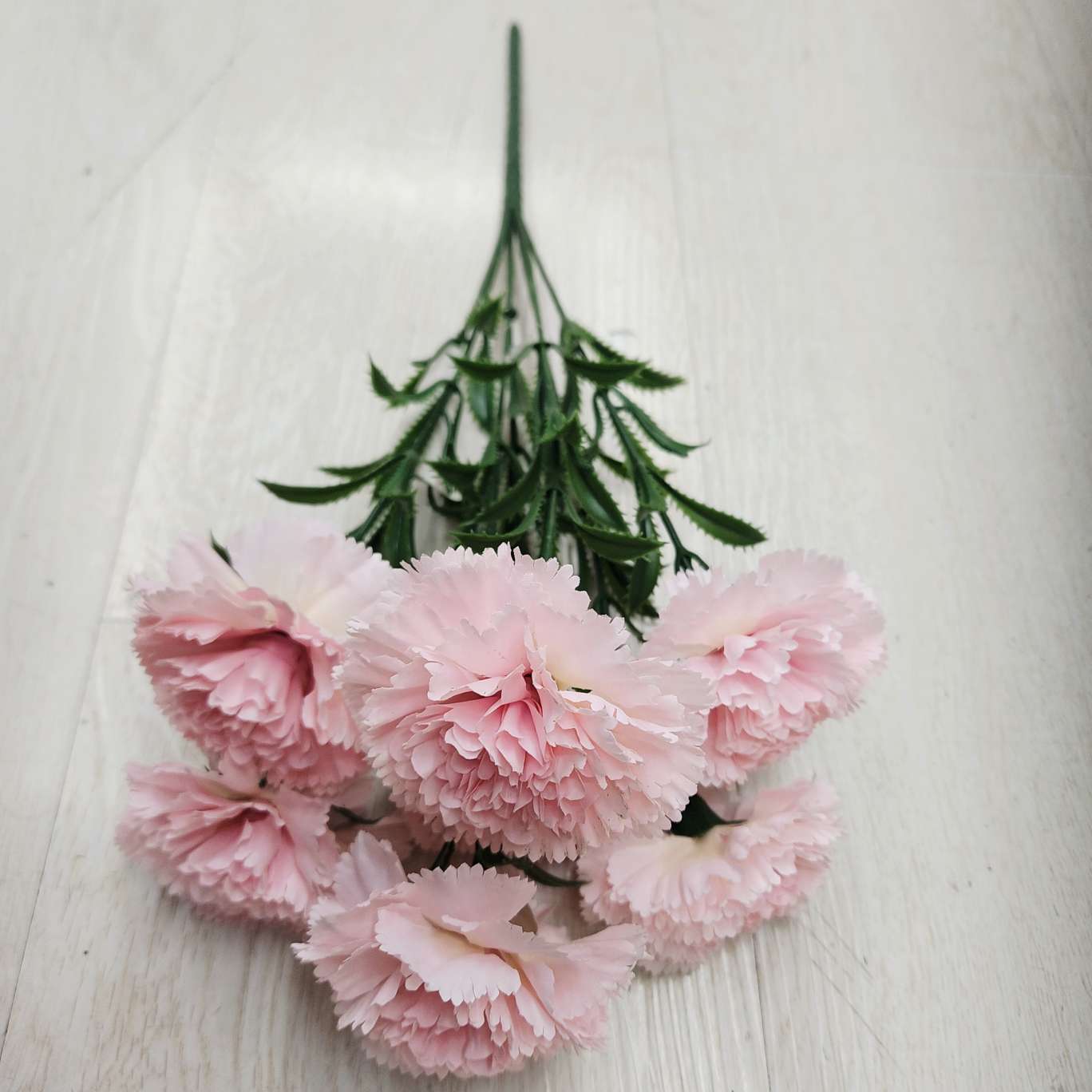 7-head woolen fabric carnation office simulation garden rose pole torch carnival night guide, electroplated crochet bouquet decoration detail image 8