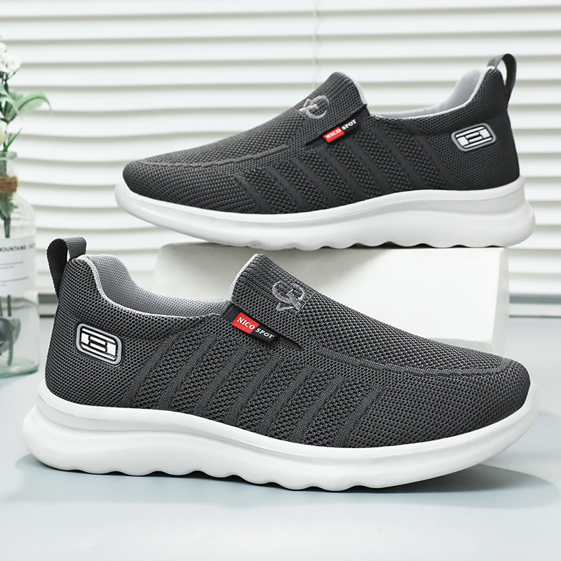 Wholesale and distribution of the 2025 autumn new style of fitness walking shoes, casual, sporty, breathable, soft-soled couple style, old Beijing cloth shoes for men Specification drawing