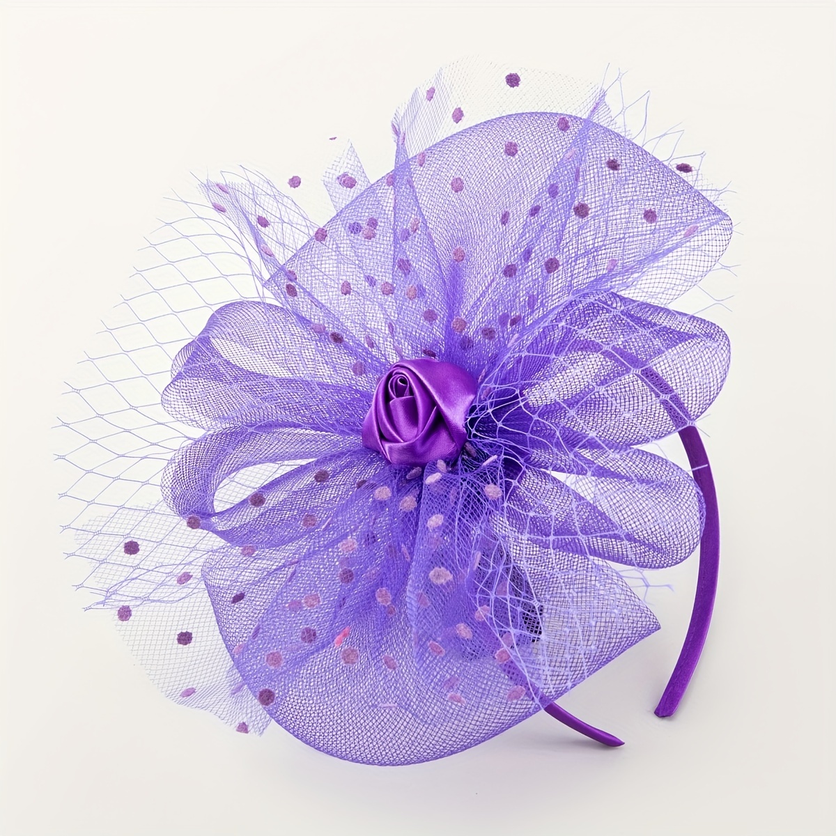 1 lady's tea party headpiece, mesh flower ribbon feather headpiece, Christmas Halloween, 1920s wedding, church dance, masquerade, cocktail party Application Scenario