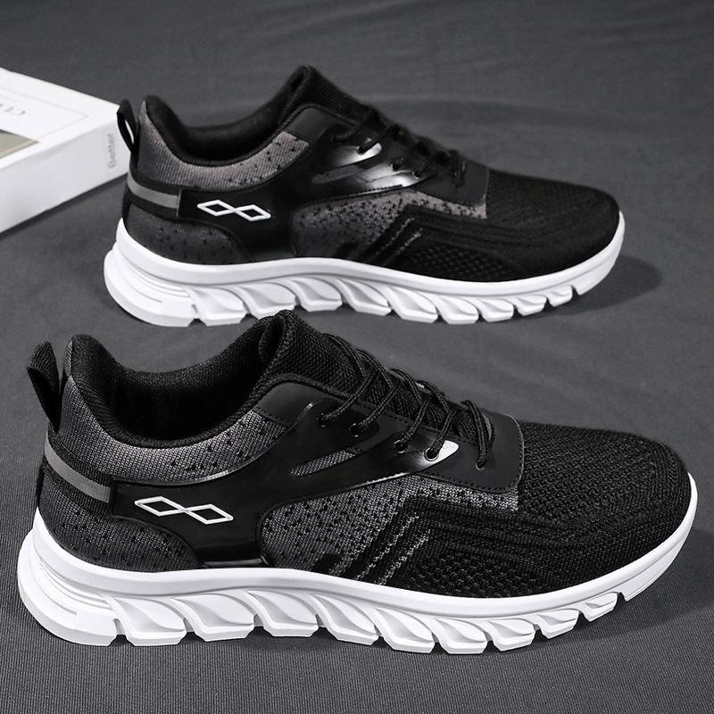 Men's autumn new soft-soled breathable casual shoes, trendy student shoes manufacturer, shallow-mouthed fashionable sports men's shoes Specification drawing