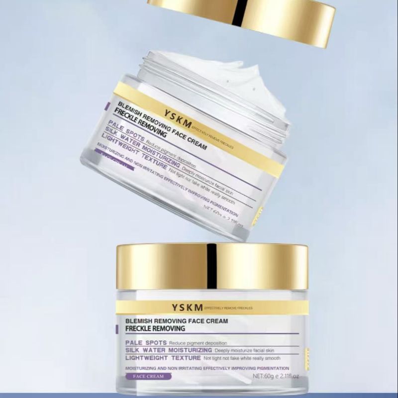YSKM美白淡斑面霜，改善暗黄暗沉，焕亮透肤质地，打造清透水光机 ，兼具自然妆感提亮，温和淡斑，焕活均净美肌