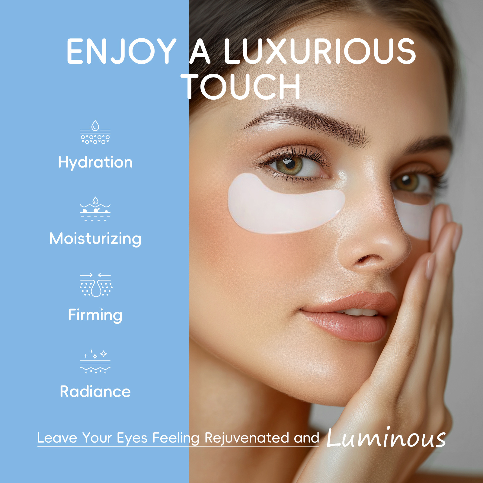 Amazon Cross-border LAIKOU Milk Moisturizing Single eye mask Patch 6g Hydrating and Nourishing Eye Mask in stock from the manufacturer Specification drawing