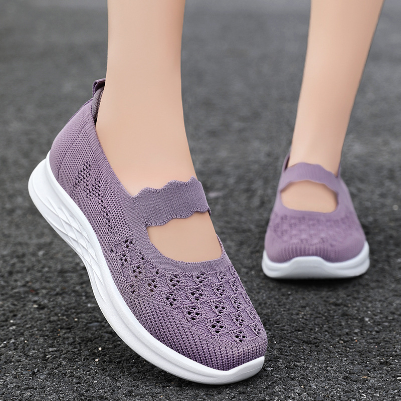 Women's autumn new style net shoes, old Beijing cloth shoes, fashionable mom shoes, factory direct sales, women's casual single shoes details Picture