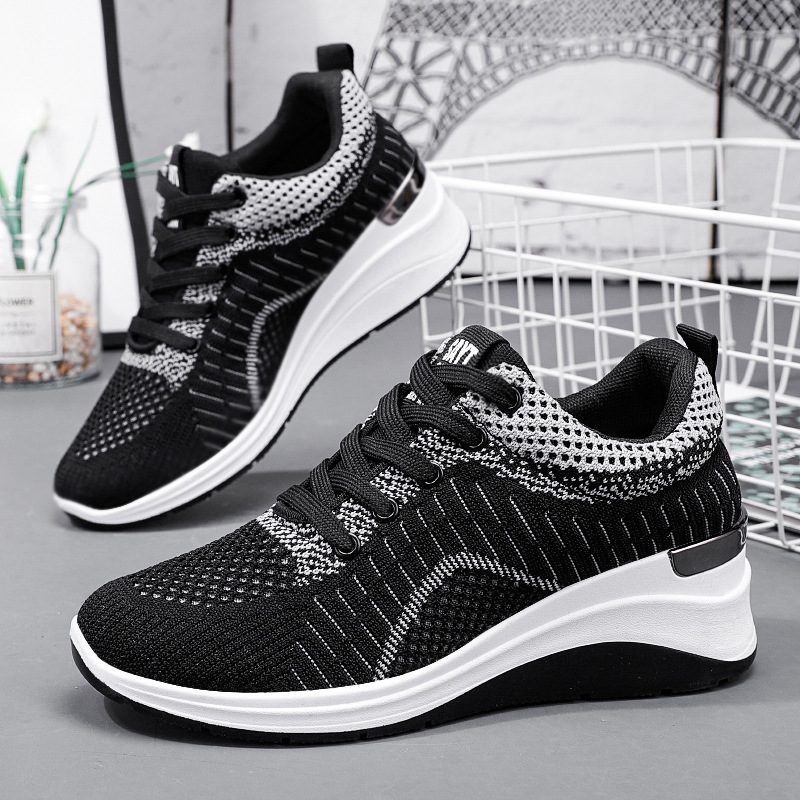 Women's 2025 Autumn New insole height-increasing women's shoes, thick-soled export shoes, breathable cross-border shoes, casual sports shoes for women details Picture