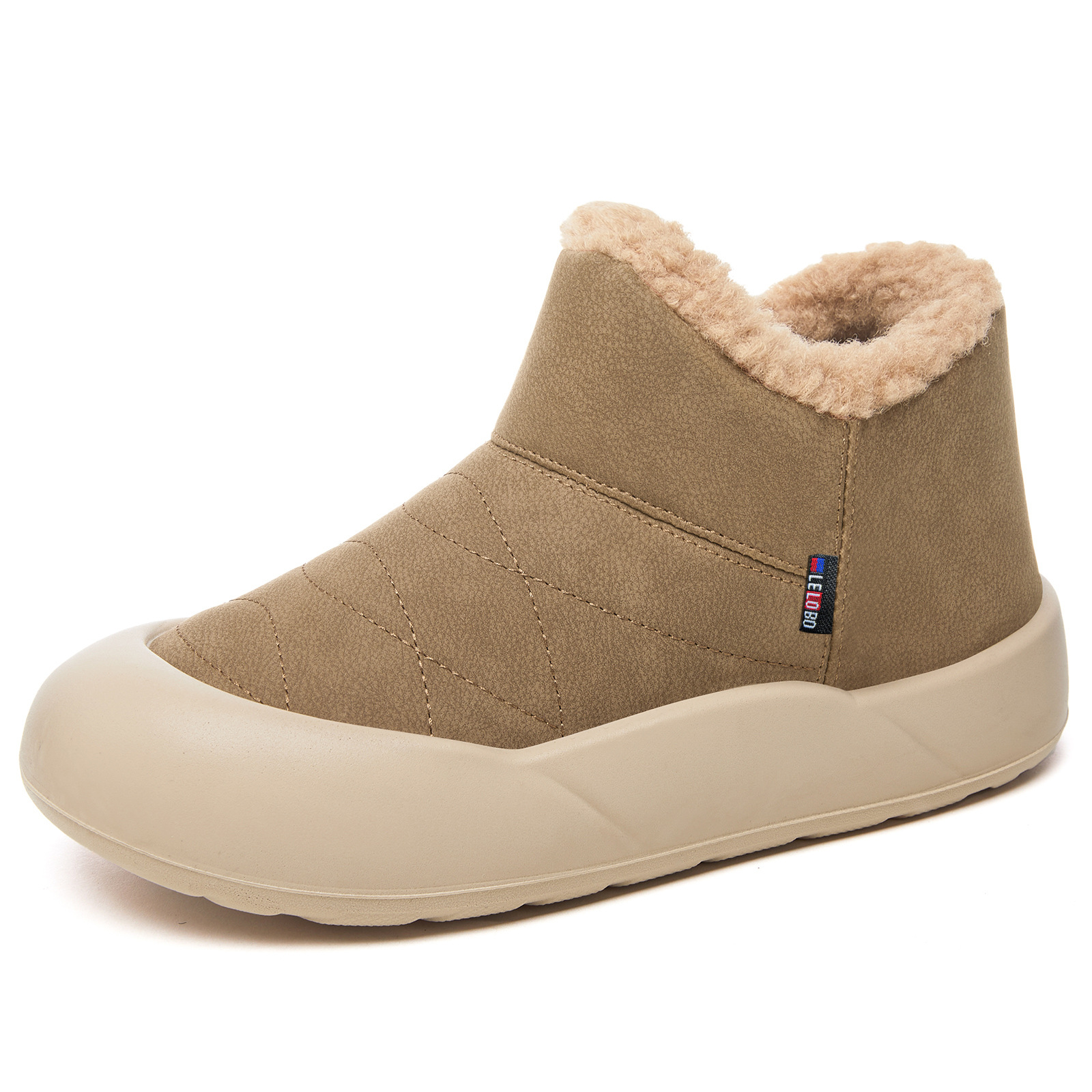 New winter cotton shoes for women, with added fleece and thickened, casual one-foot snow boots, versatile, warm and waterproof cotton boots for delivery Item Picture
