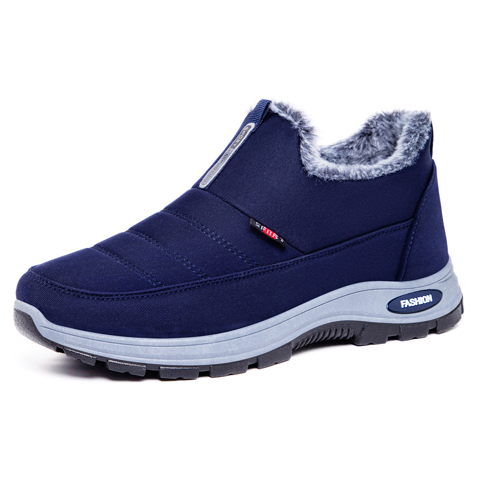 New winter cotton shoes for men, fleece and thickened snow boots, casual and versatile dad shoes, couple walking shoes, cotton shoes sent by us Item Picture