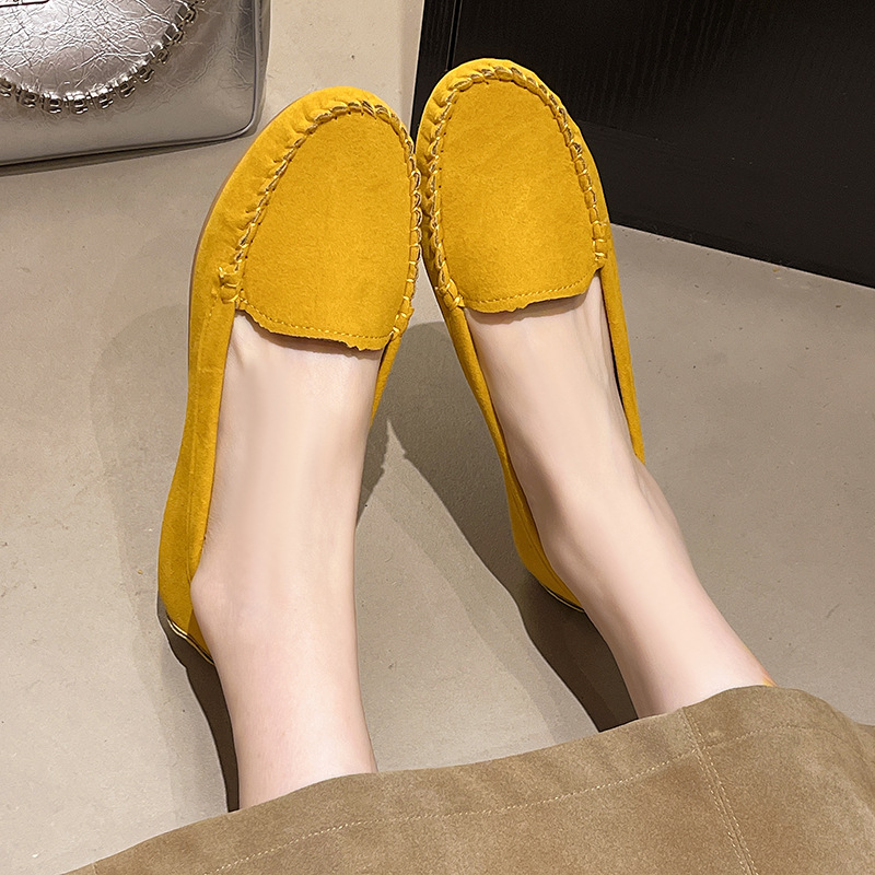 For the summer of 2025, 35-43 large size single shoes for moms, nurse shoes, lazy people, one-foot flat casual bean women's shoes for export details Picture