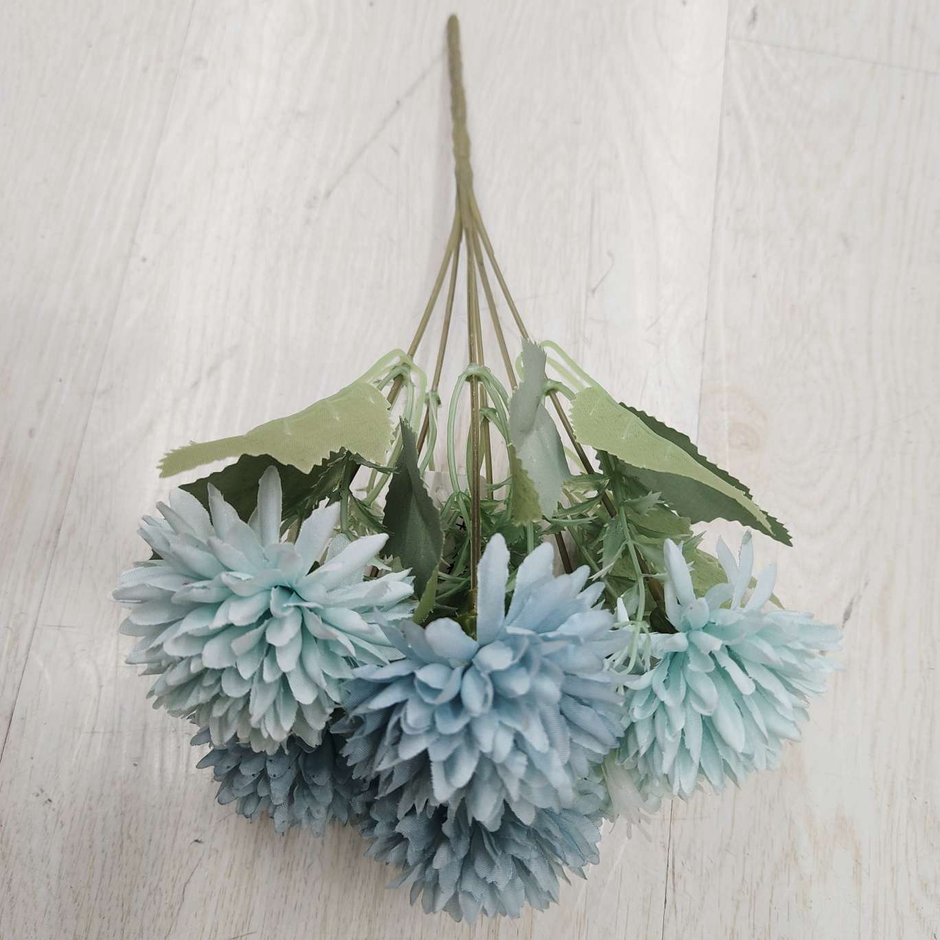 6-head prickly ball simulation handicraft gift, Spring Garden plastic flower silicone artificial flower small bouquet detail image 5