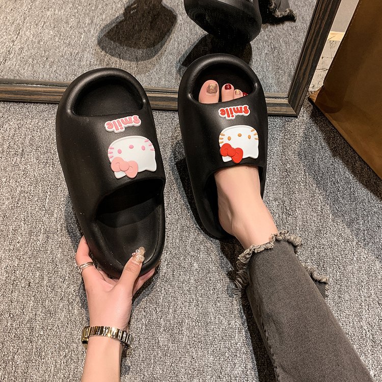 Cartoon KT Cat Summer Home slippers Women's fashion soft-soled EVA poop feel bathroom cool slippers wholesale cross-border Specification drawing