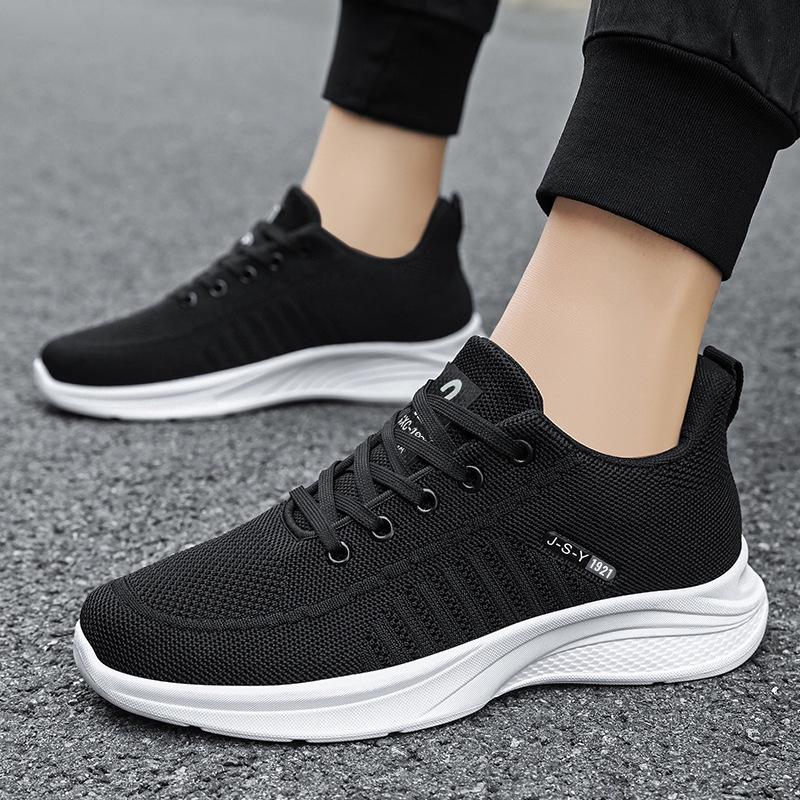 Men's autumn new style Feizhu mesh breathable single shoes factory direct sales soft-soled comfortable casual shoes men's shoes sports shoes Specification drawing