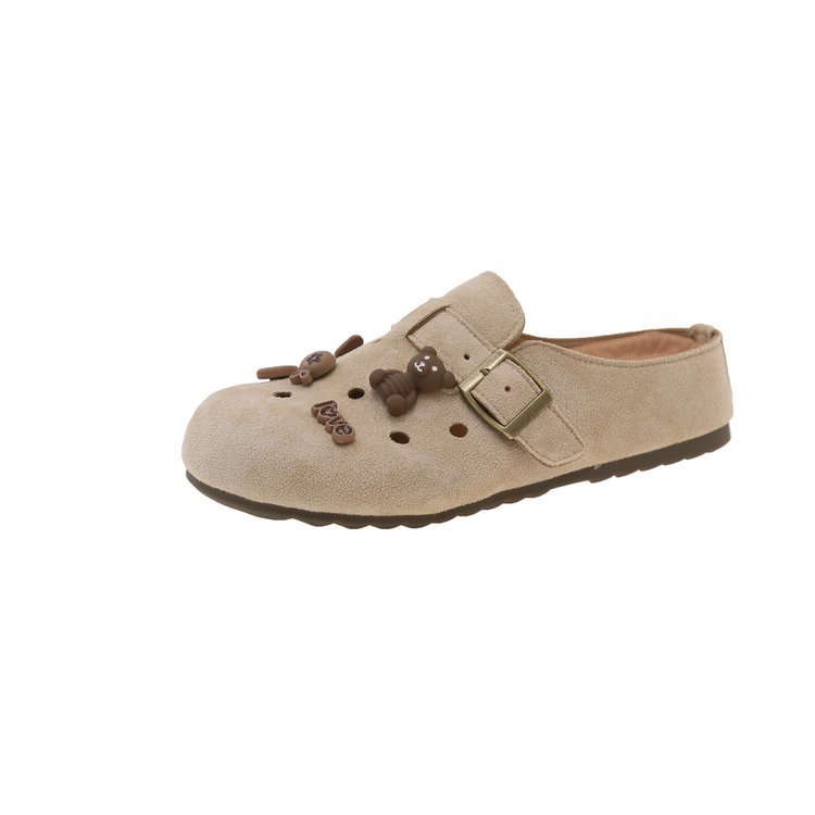 Retro Boken shoes for women with soft soles, 2025 new spring/Summer casual and versatile, cute hole head Boken half-slippers Item Picture