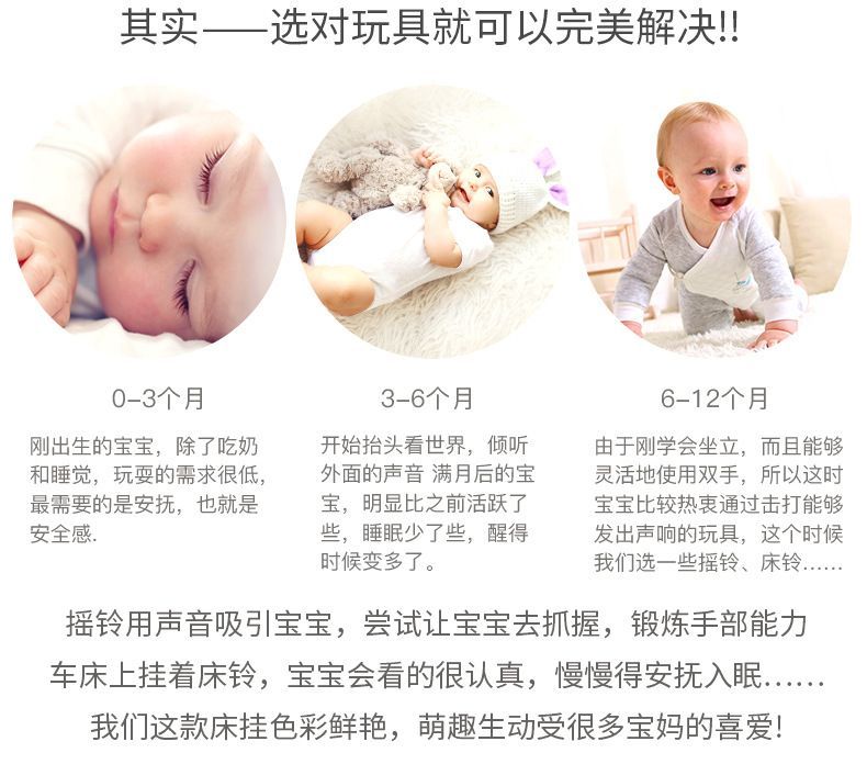 Happy Monkey乐萌趣早教揺铃牙胶可啃咬婴儿安抚玩偶玩具宝宝安抚玩具益智启蒙新款详情图5