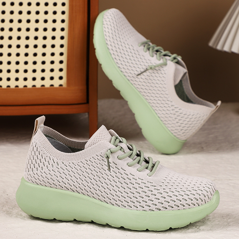 New soft-soled casual single shoes for women, fashionable and trendy, breathable mesh surface, couple sports shoes wholesale Specification drawing