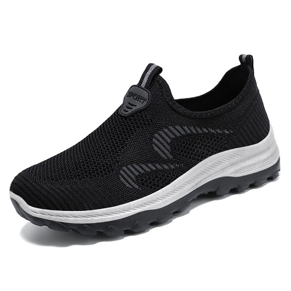 Direct sales of new autumn breathable and casual mesh single shoes for middle-aged and elderly couples. Men's walking shoes Item Picture