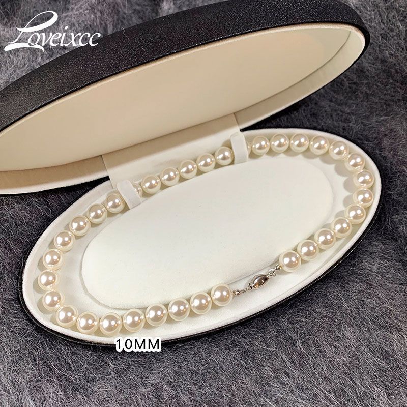 Shi Family Pearl Necklace, a high-quality imitation pearl necklace for the general public, with a light luxury design and a perfect round 2025 new style. It's a versatile bestseller detail image 6