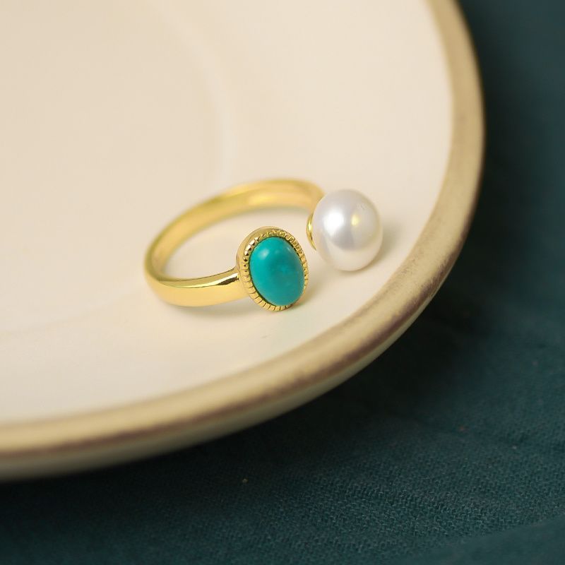 A fresh and adjustable ring with a feminine charm, exquisite new Chinese style, versatile and fashionable ring, anniversary gift, pearl necklace, jewelry necklace detail image 2