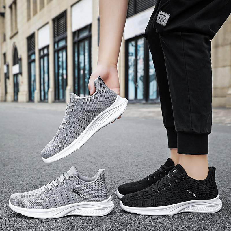 Men's autumn new style Feizhu mesh breathable single shoes factory direct sales soft-soled comfortable casual shoes men's shoes sports shoes Application Scenario