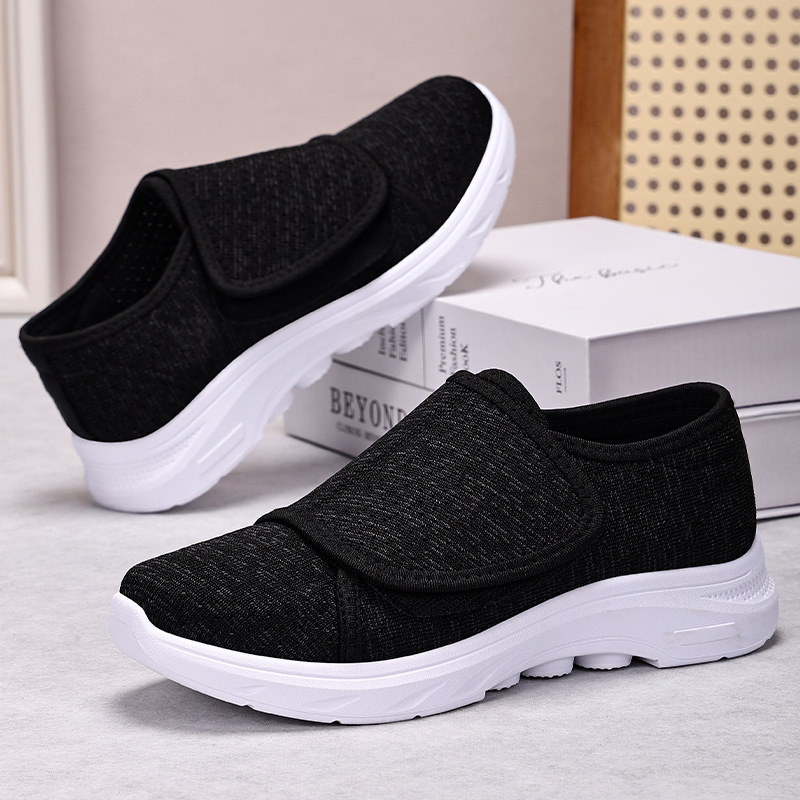 New Velcro adjustable shoes for women, comfortable and casual shoes for middle-aged and elderly mothers, cross-border wholesale women's shoes full figure