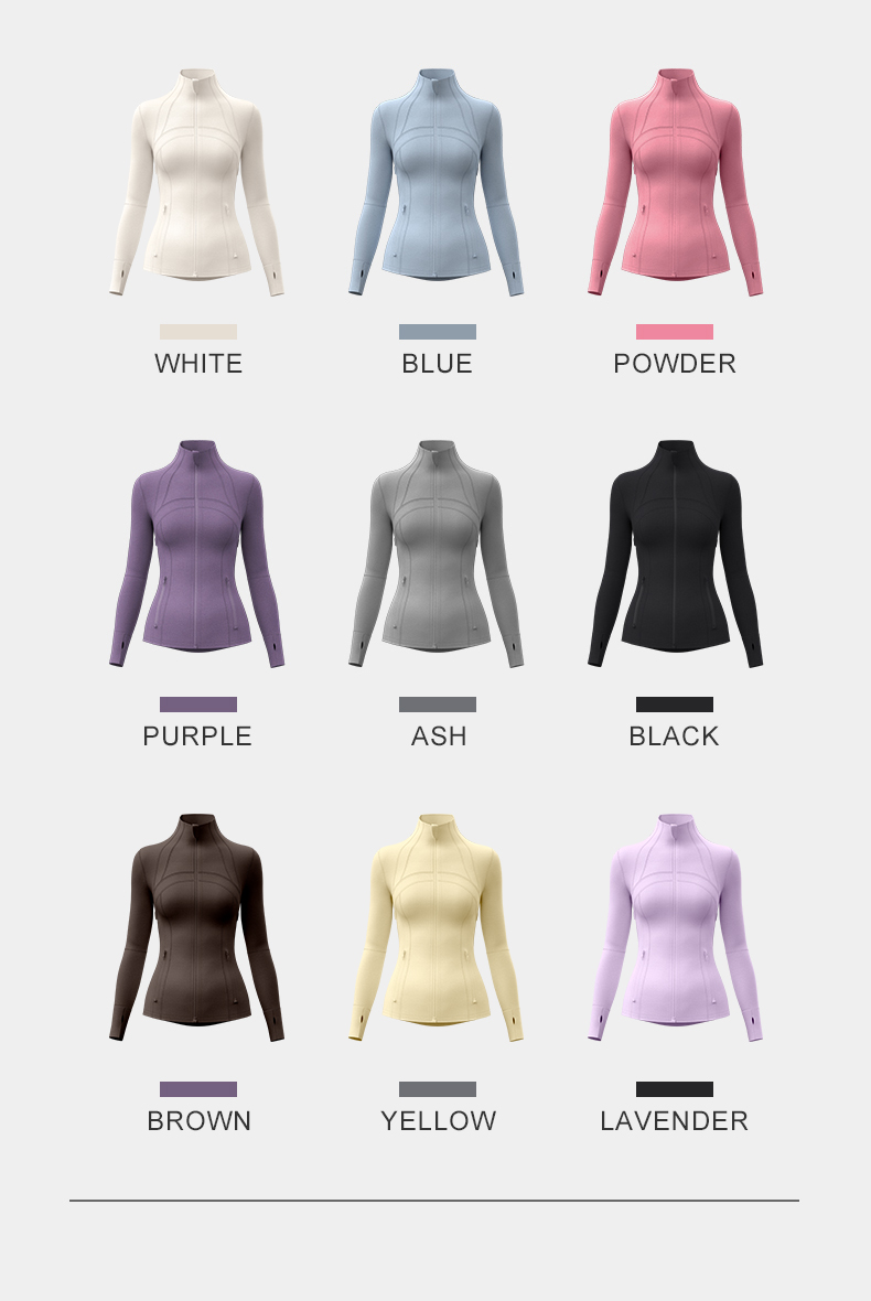 瑜伽服瑜伽服女紧身户外女性运动服瑜伽外套白底实物图