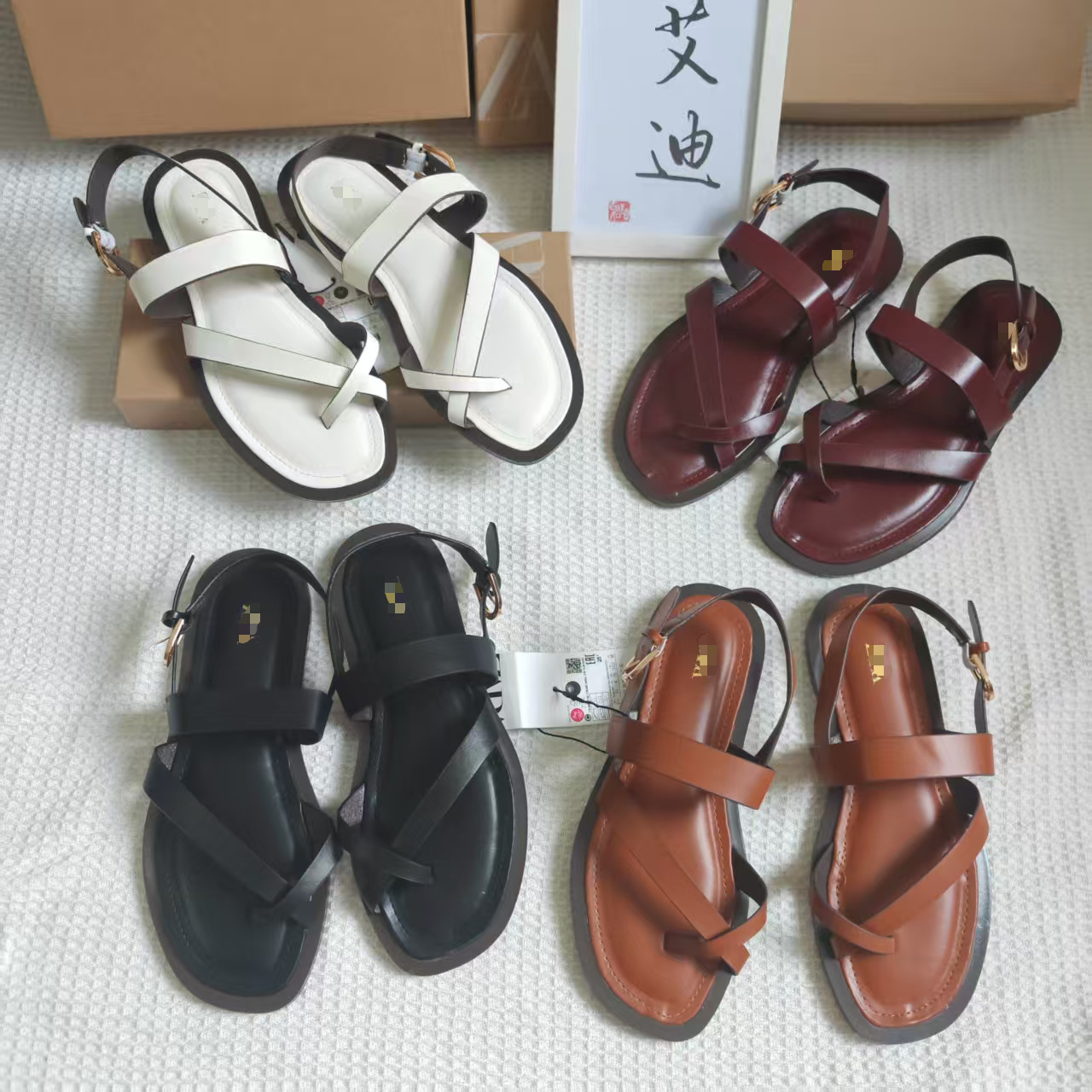 Eddie's new ZA flat shoes, Roman sandals with toe clips, and flip-flops sandal are available for wholesale full figure