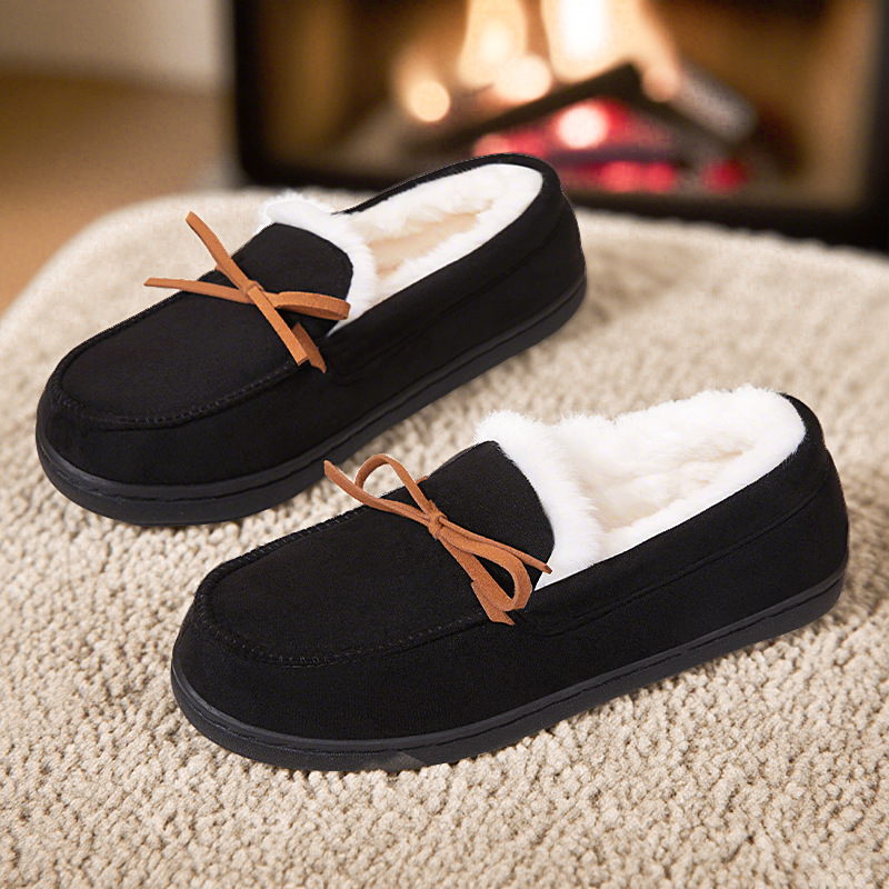 New winter shoes for women: fleece and thickened cotton boots, warm slippers, home ankle boots, fashionable and versatile, and snow boots for outerwear full figure