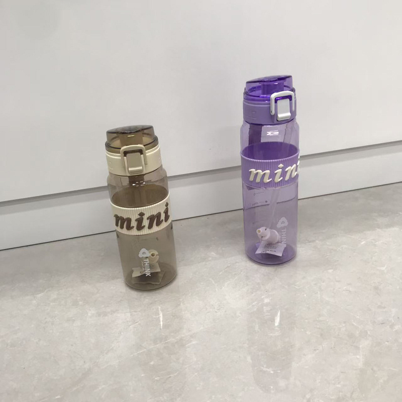 「mini撞色吸管水杯 便携防漏高颜值随手杯 多色简约学生通勤饮水杯」详情5