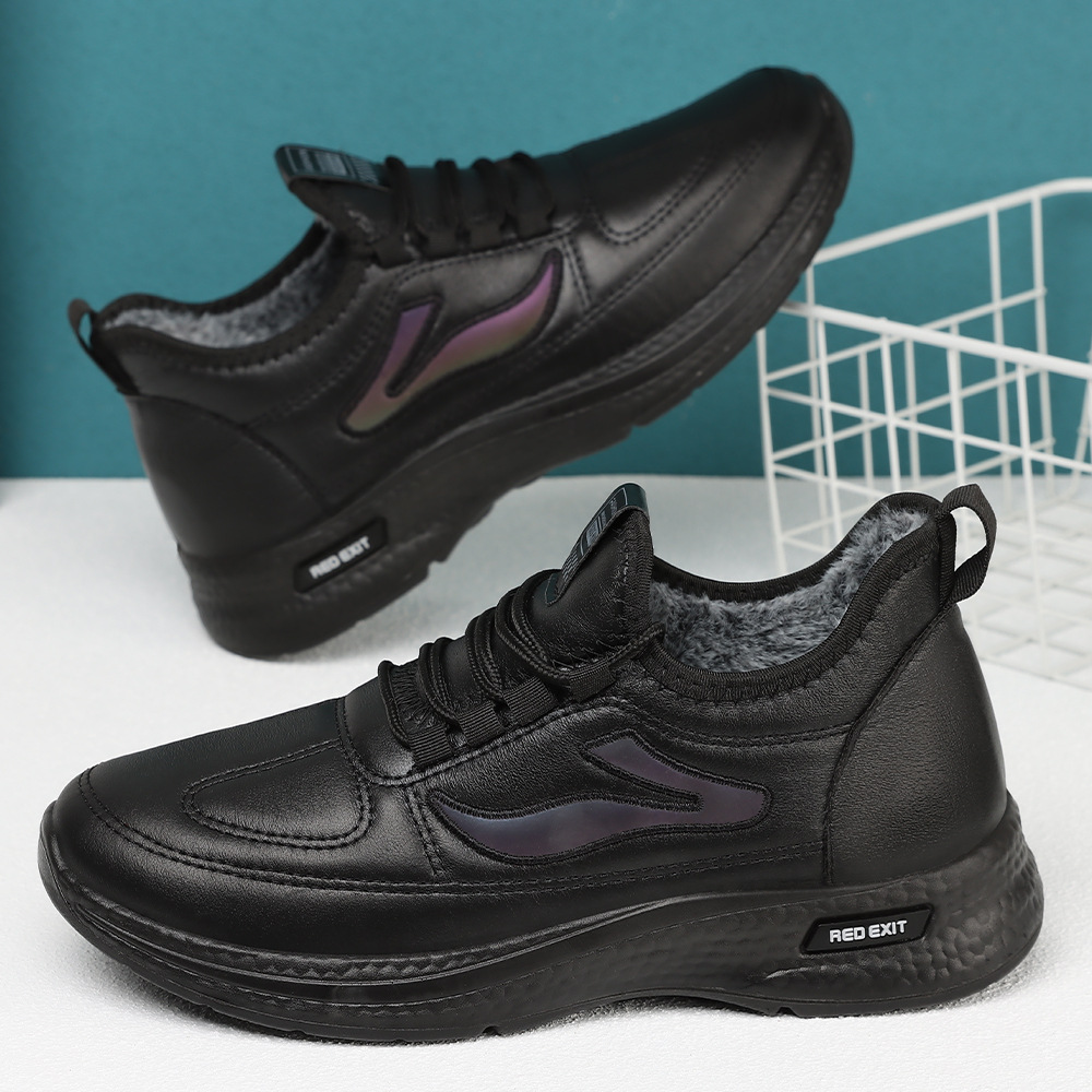 Men's autumn and winter casual cotton shoes, short boots with fleece and thickened warmth, polyurethane cotton shoes, soft soles, foreign trade cotton boots Specification drawing