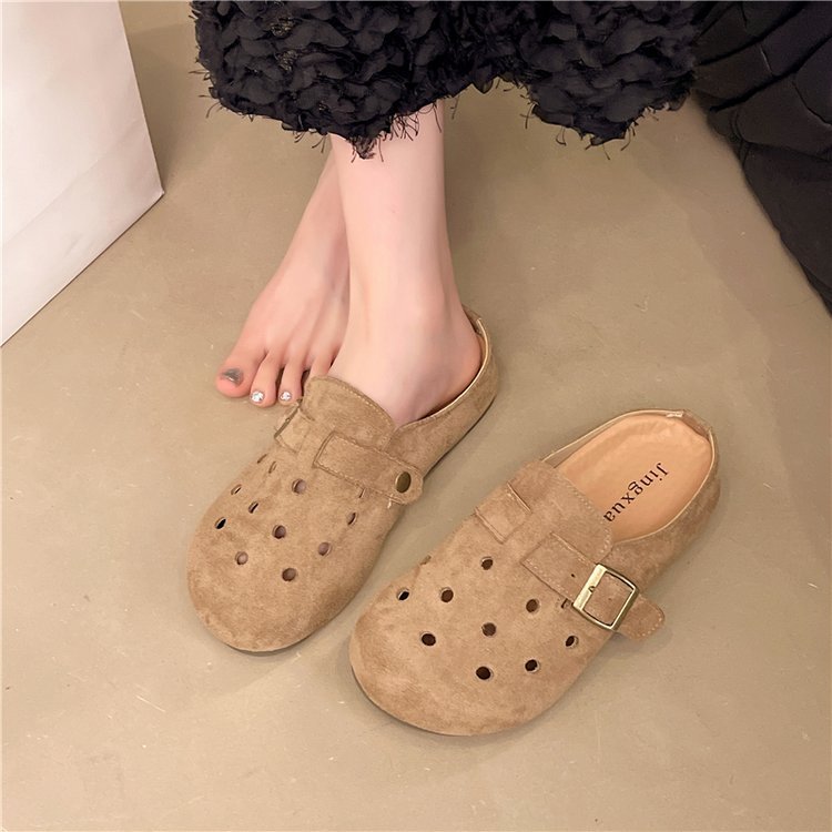 Boken Half Slipper Women's 2025 Summer New Style Soft soled loose retro thick-soled clog Crocs for pregnant women to wear outside Application Scenario