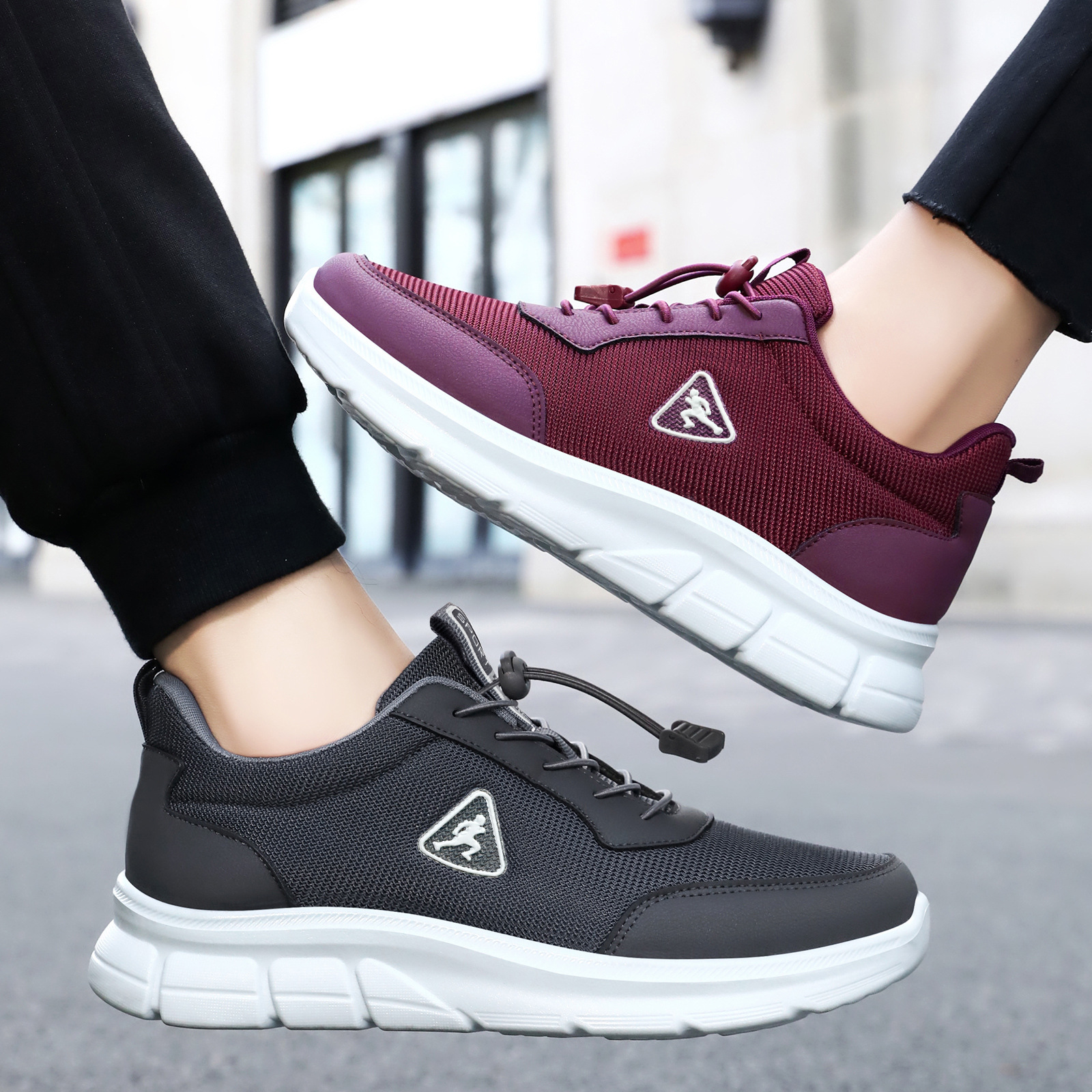 New men's autumn all-in-one casual walking shoes for middle-aged and elderly people. One foot, Dad's shoes are sent on behalf Specification drawing