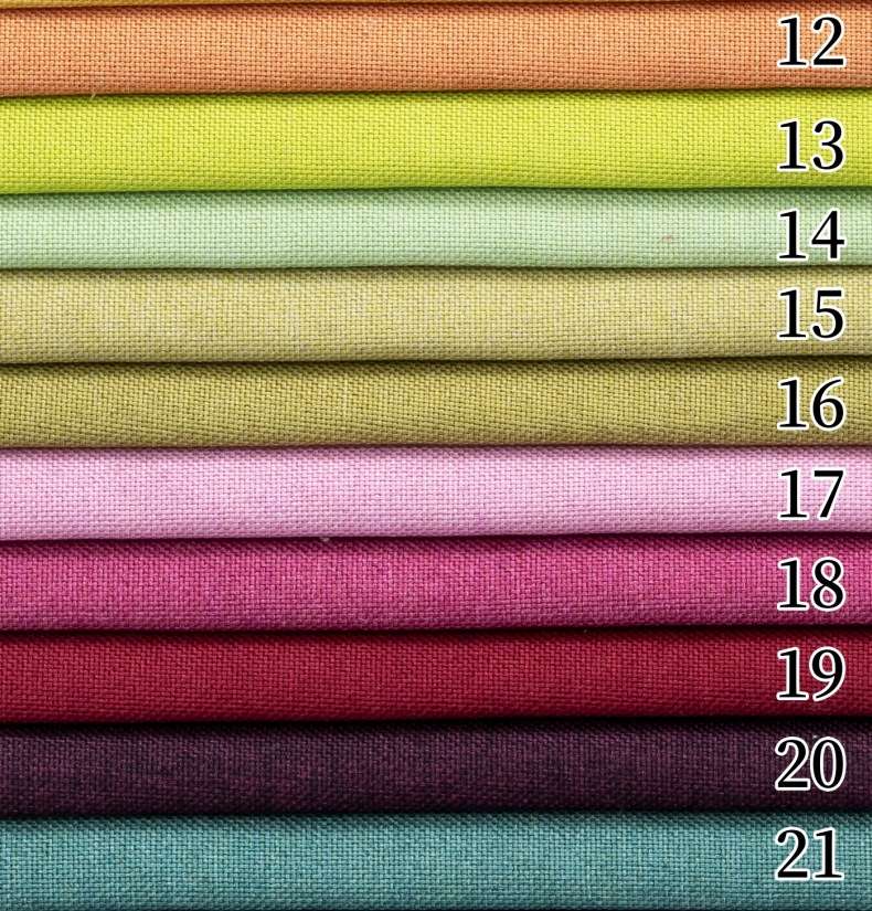 Factory stock of imitation linen sofa fabric, throw pillow and cushion fabric wholesale, soft and hard bags, all-polyester plain weave fabric detail image 6