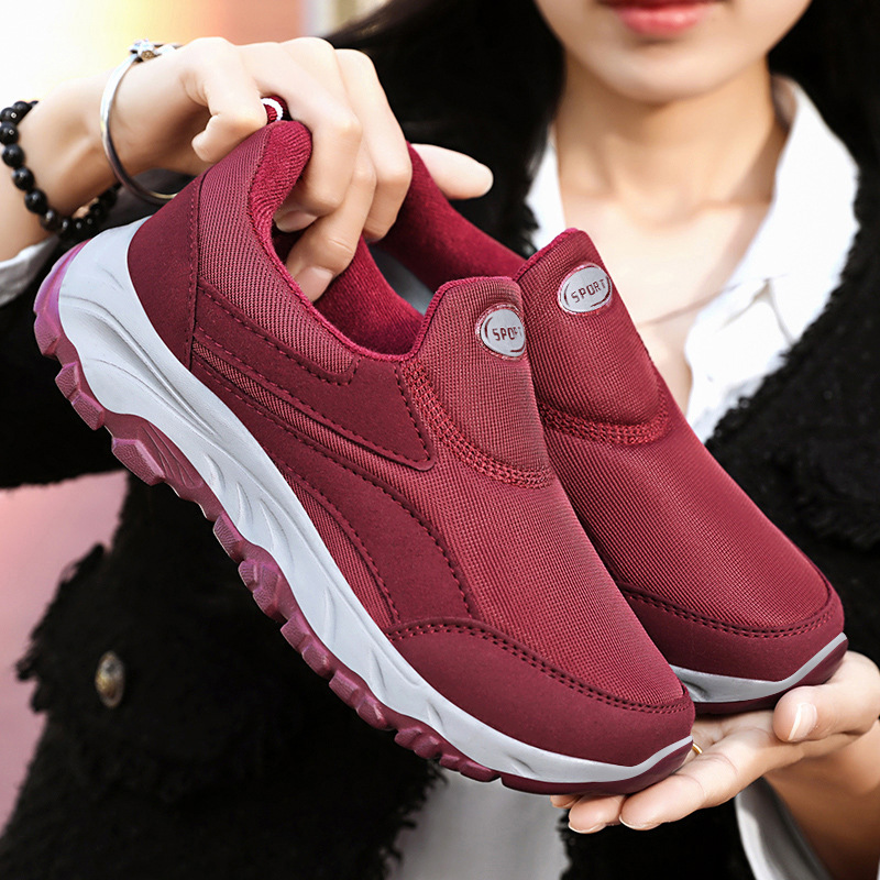 Autumn Mom sports shoes, women's elderly shoes, women's soft soles, anti-slip for middle-aged and elderly people, casual walking couple style Specification drawing