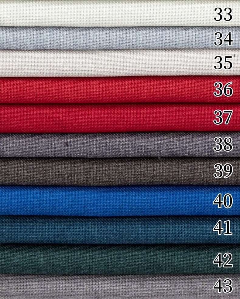 Factory stock of imitation linen sofa fabric, throw pillow and cushion fabric wholesale, soft and hard bags, all-polyester plain weave fabric detail image 8