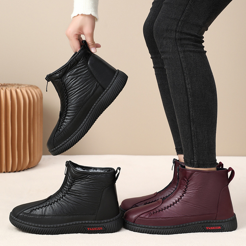 New winter cotton boots for women, with added fleece and thickened, cross-border shipping. One-foot warm and versatile snow boots Specification drawing