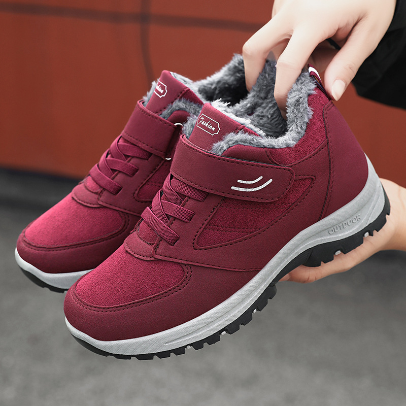 Direct sales from the manufacturer of "Cotton Shoes for Women 2025 Couple Style Walking and Warming Cotton Boots", casual fleece and thick snow boots for middle-aged and elderly people full figure