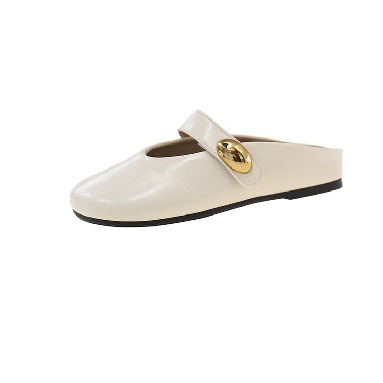 Stunning French flat-bottomed flip-flops for women's summer wear 2025 Spring New Evening breeze Mary Jane Cool slippers Item Picture