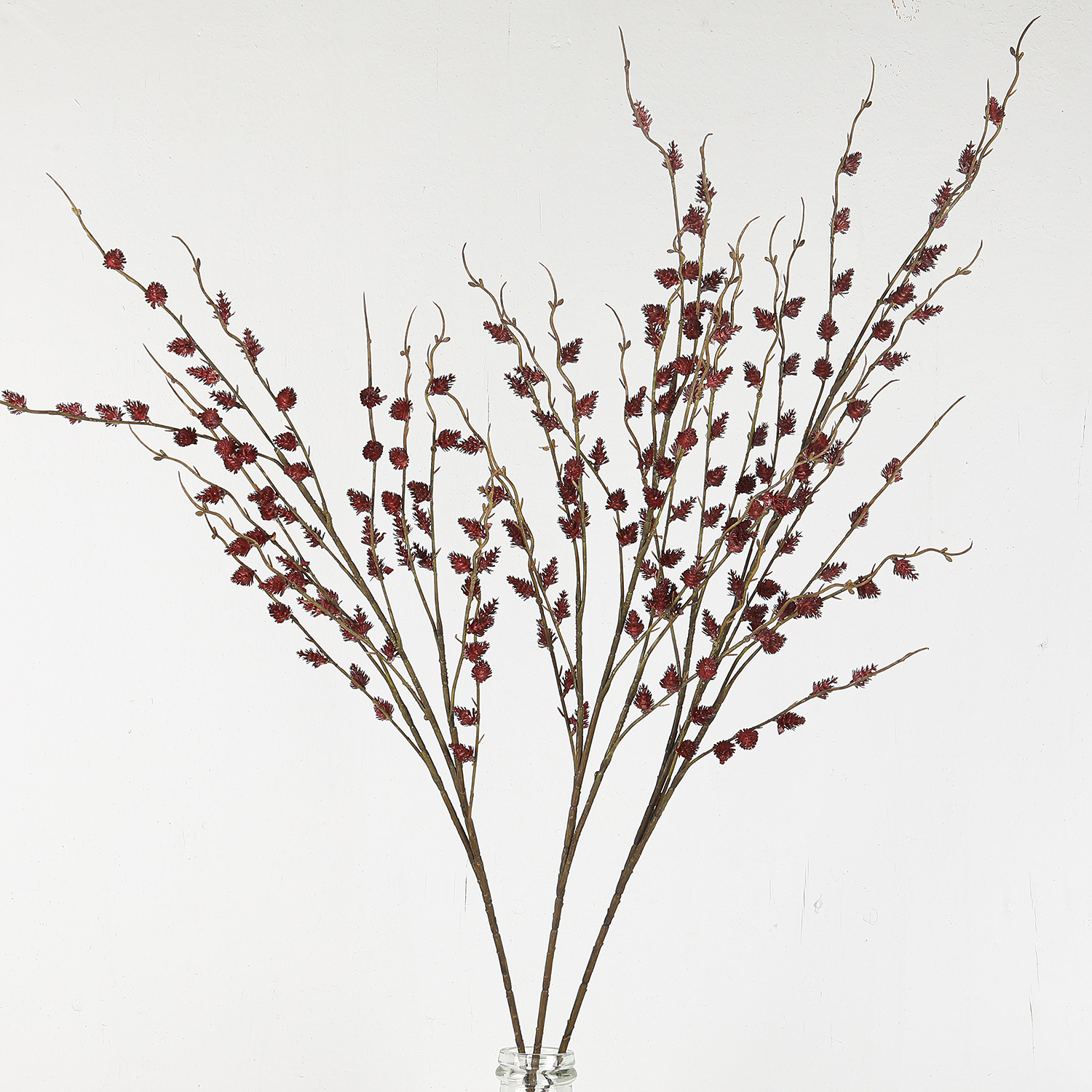 New faux pinecones, large branches, pinecones, small thorn balls, faux green plant fruits, home decoration, flower arrangement and shooting props Specification image