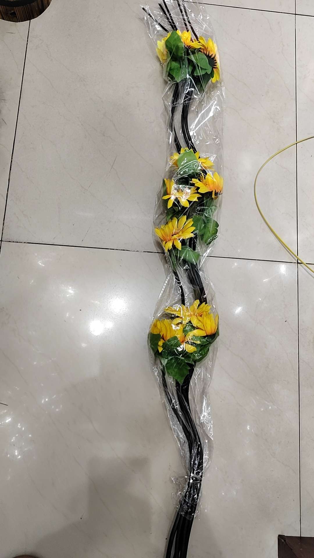 家饰仿真花饰五朵塑料花假花装饰品室内摆件塑胶花美观耐用