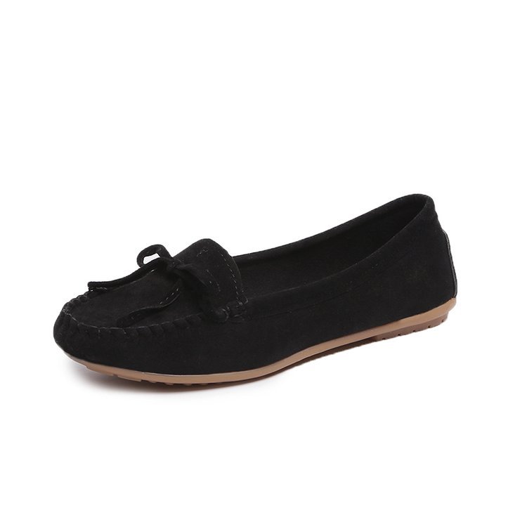 wish Women's Doudou shoes Spring and Autumn New style European and American bow flat single shoes Round toe pregnant women's export large-sized women's shoes Item Picture