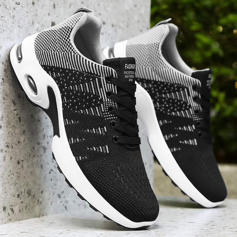 Sneakers, autumn breathable casual single shoes, low-top casual shoes, cross-border wholesale mesh shoes, breathable running men's shoes full figure