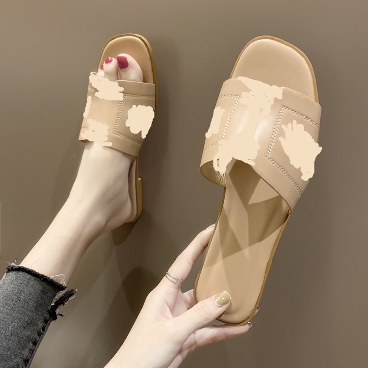 Summer 2025 new style slipper Korean vacation beach slippers for women's outerwear, student wholesale flat slippers Specification drawing